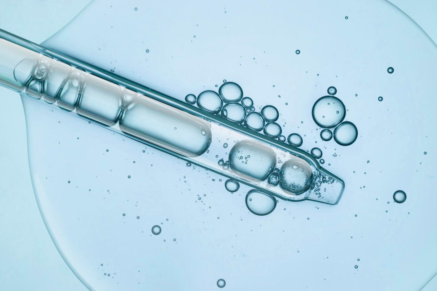 Peptide in solution under analysis